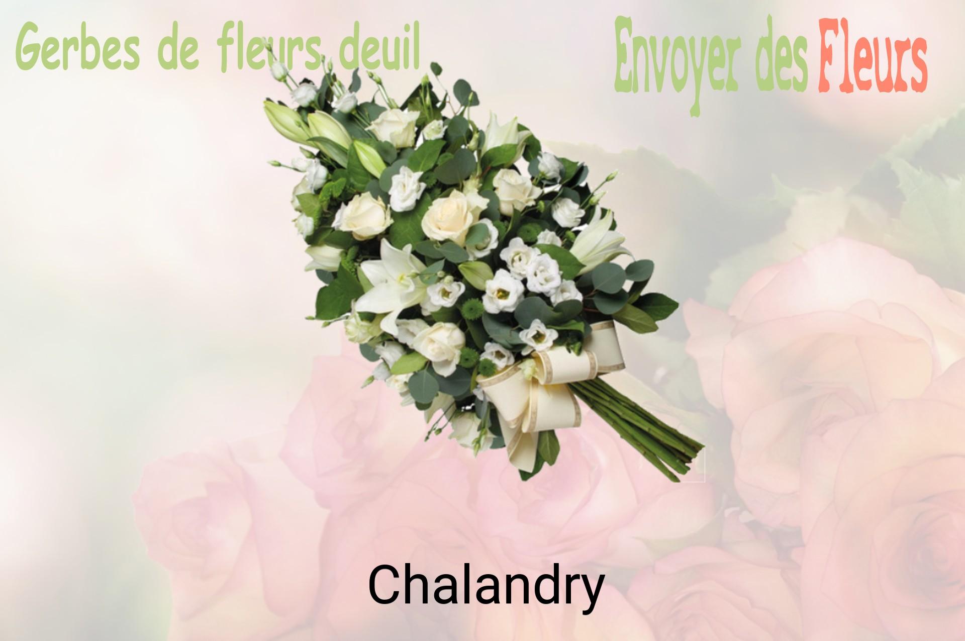 Gerbe de fleurs de deuil livrée à Chalandry